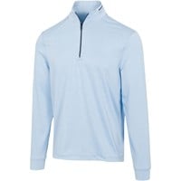 Greg Norman Men's Leaderboard 1/4 Zip Stretch Golf Pullover, Light Blue