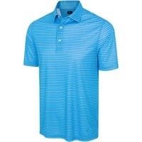 Greg Norman Men's ML75 Microlux Houndstooth Stripe Golf Polo