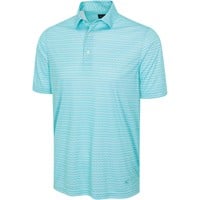 Greg Norman Men's ML75 Microlux Houndstooth Stripe Golf Polo, Green