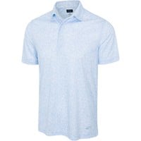 Greg Norman Men's ML75 Microlux Vine Print Golf Polo, Light Blue