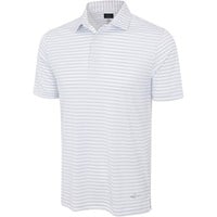 Greg Norman Men's ML75 Microlux Stripe Golf Polo, Grey/White