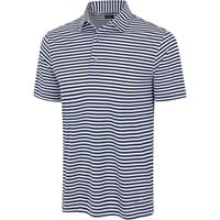 Greg Norman Men's ML75 Microlux Stripe Golf Polo, Navy/White