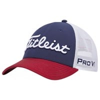 Titleist Tour Performance Mesh Golf Hat, Navy/Red