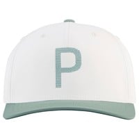Puma Crafted P Golf Hat, White/Green