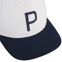 Puma Crafted P Golf Hat, White/Navy