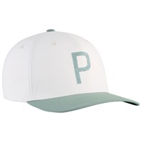Puma Crafted P Golf Hat, White/Green
