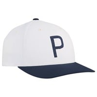 Puma Crafted P Golf Hat, White/Navy