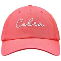 Cobra Sunset Script Hat, Coral