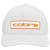 Cobra Youth Tour Tech Hat, White/Orange