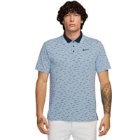 NIKE Men's DriFit Tour Micro Print Golf Polo, Light Blue