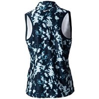 NIKE Women's Victory Print Sleeveless Golf Polo, Navy