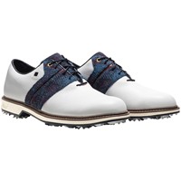 FootJoy Mens Legends Packard LX Harris Tweed LE Golf Shoes, White/Navy