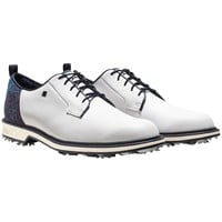 FootJoy Mens Legends Premier Field LX Harris Tweed LE Golf Shoes, White/Navy