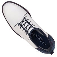 FootJoy Mens Legends Premier Field LX Harris Tweed LE Golf Shoes, White/Navy