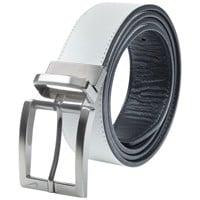 NIKE Reversible Tour Golf Belt, White/Black