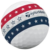 TaylorMade 2025 Tour Response Stripe USA Golf Ball, Red/White/Blue