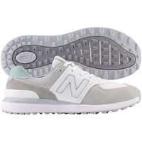 New Balance Womens 574 Greens v2 Golf Shoes - Discontinued Colors, White/Grey