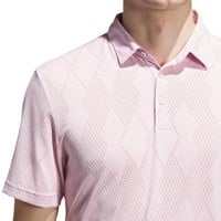 adidas Mens Ult 365 Micro Texture Golf Polo, Pink