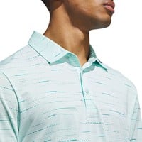 adidas Mens Ult 365 Mesh Print Golf Polo, Light Blue