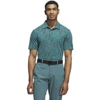 adidas Mens Ult 365 Texture Print Golf Polo, Teal