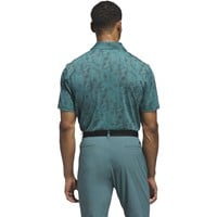 adidas Mens Ult 365 Texture Print Golf Polo, Teal