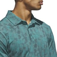 adidas Mens Ult 365 Texture Print Golf Polo, Teal