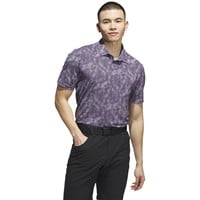 adidas Mens Ult 365 Texture Print Golf Polo, Dark Purple