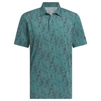 adidas Mens Ult 365 Texture Print Golf Polo, Teal