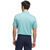 adidas Mens Ult 365 Houndstooth Jacquard Golf Polo, Light Green