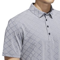 adidas Mens Ult 365 Houndstooth Jacquard Golf Polo, Navy