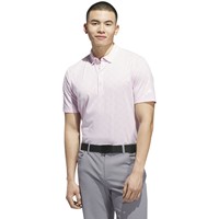 adidas Mens Ult 365 Houndstooth Jacquard Golf Polo, Pink