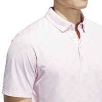 adidas Mens Ult 365 Houndstooth Jacquard Golf Polo, Pink