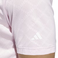 adidas Mens Ult 365 Houndstooth Jacquard Golf Polo, Pink