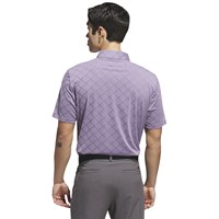 adidas Mens Ult 365 Houndstooth Jacquard Golf Polo, Dark Purple
