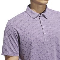 adidas Mens Ult 365 Houndstooth Jacquard Golf Polo, Dark Purple