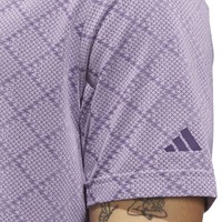 adidas Mens Ult 365 Houndstooth Jacquard Golf Polo, Dark Purple