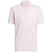 adidas Mens Ult 365 Houndstooth Jacquard Golf Polo, Pink