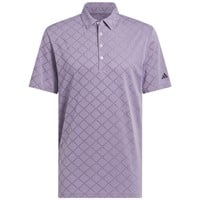 adidas Mens Ult 365 Houndstooth Jacquard Golf Polo, Dark Purple