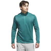 adidas Mens Perf Printed 1/4 Zip Golf Pullover, Teal