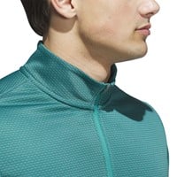 adidas Mens Perf Printed 1/4 Zip Golf Pullover, Teal