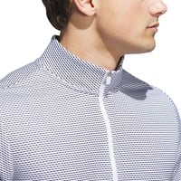 adidas Mens Perf Printed 1/4 Zip Golf Pullover, White