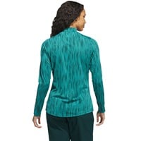 adidas Womens Jacquard Long Sleeve Mock Golf Top, Green