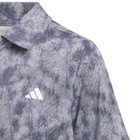 adidas Junior Print Golf Polo, Navy