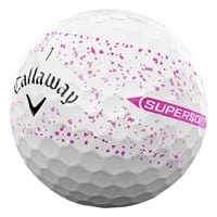 Callaway 2025 SuperSoft Splatter Golf Ball, White/Pink