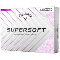 Callaway 2025 SuperSoft Splatter Golf Ball, White/Pink
