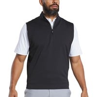 FootJoy Men's Approach 1/4 Zip Golf Vest, Black