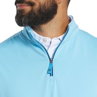 FootJoy Men's Approach 1/4 Zip Golf Vest, Light Blue
