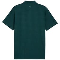 Puma Mens MATTR Houndstooth Golf Polo, Green