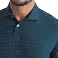 Puma Mens MATTR Houndstooth Golf Polo, Green