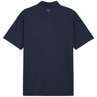 Puma Mens MATTR Houndstooth Golf Polo, Navy